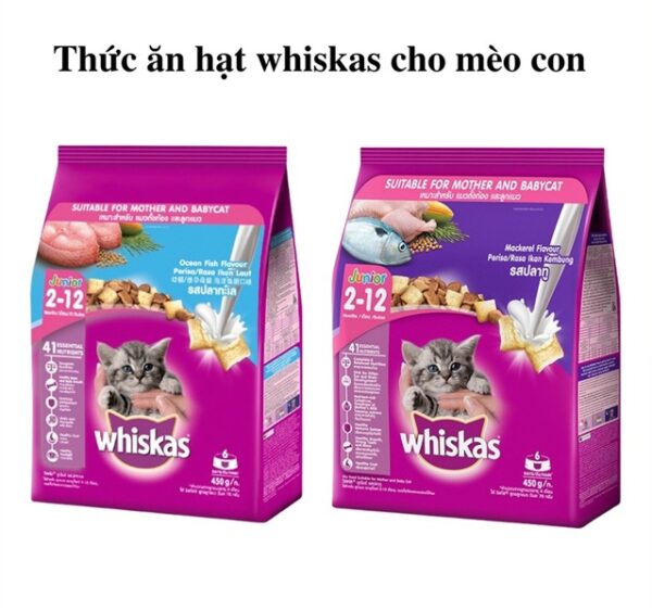 Hạt cho mèo con Whiskas 450g