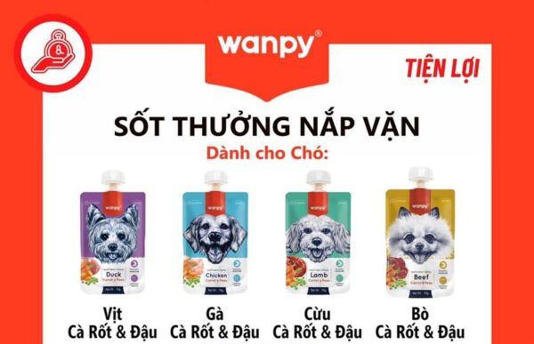 Wanpy nắp vặn cho chó 90g