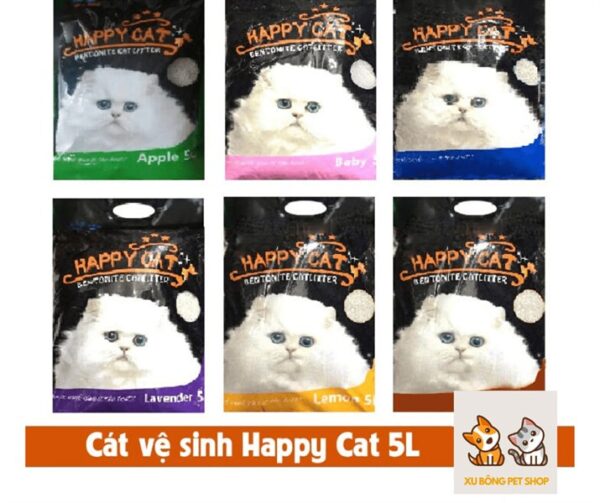 Cát HAPPY CAT 5L - Cát vệ sinh cho mèo