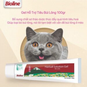 Gel tiêu búi lông cho mèo Bioline 100g